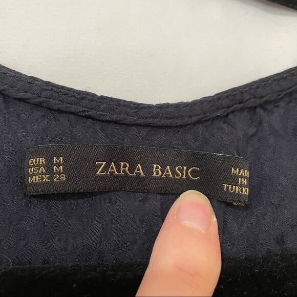Zara Blue Sleeveless Button Cinch Waist Jumpsuit Womens M Pocket Casual Spring - Picture 2 of 9